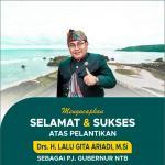 Selamat Atas Pelantikan Drs. H. LALU GITA ARIADI, M.SI Sebagai Pj. Gubernur Nusa Tenggara Barat